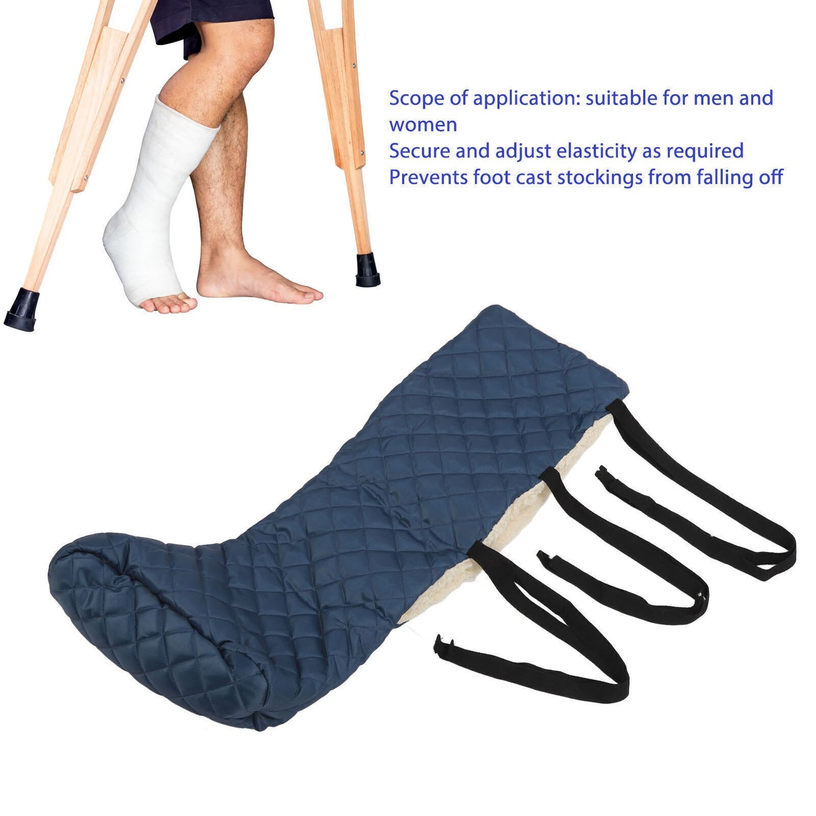 Warm Leg Cast Sleeve Washable Soft Elastic Leg Foot Cast Sock Protector