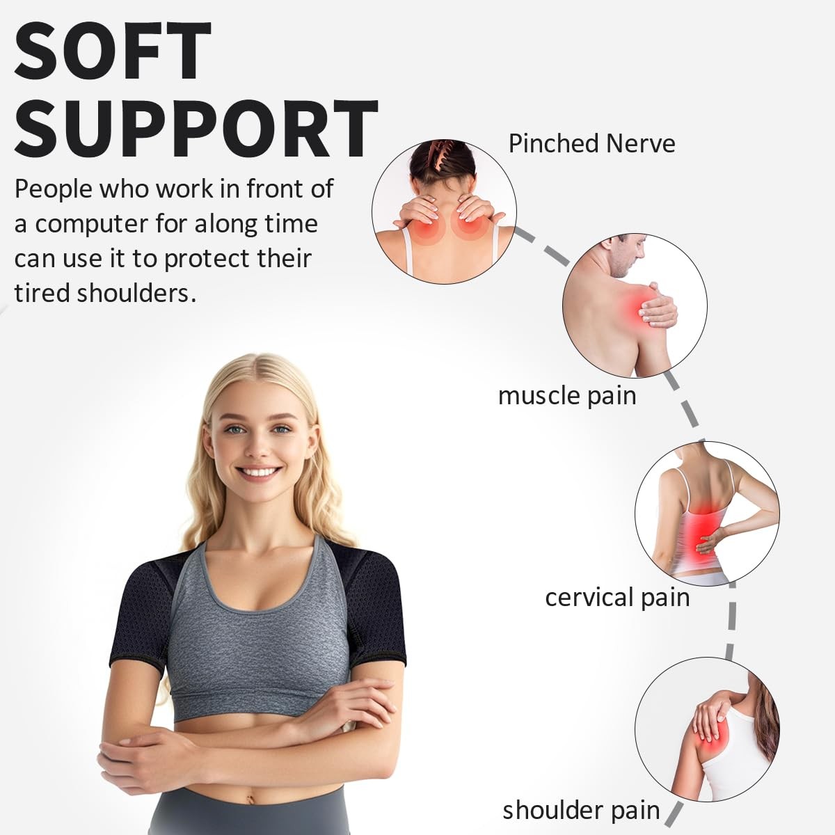 Double Shoulder Brace,Concealed Double Shoulder Brace for Sports Lovers,Comfo…