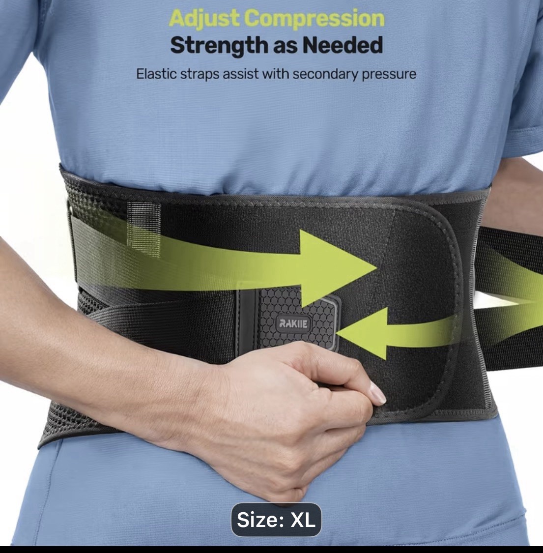 Back Braces, Lumbar Support for Men & Women, Breathable Soft Mesh Fabric