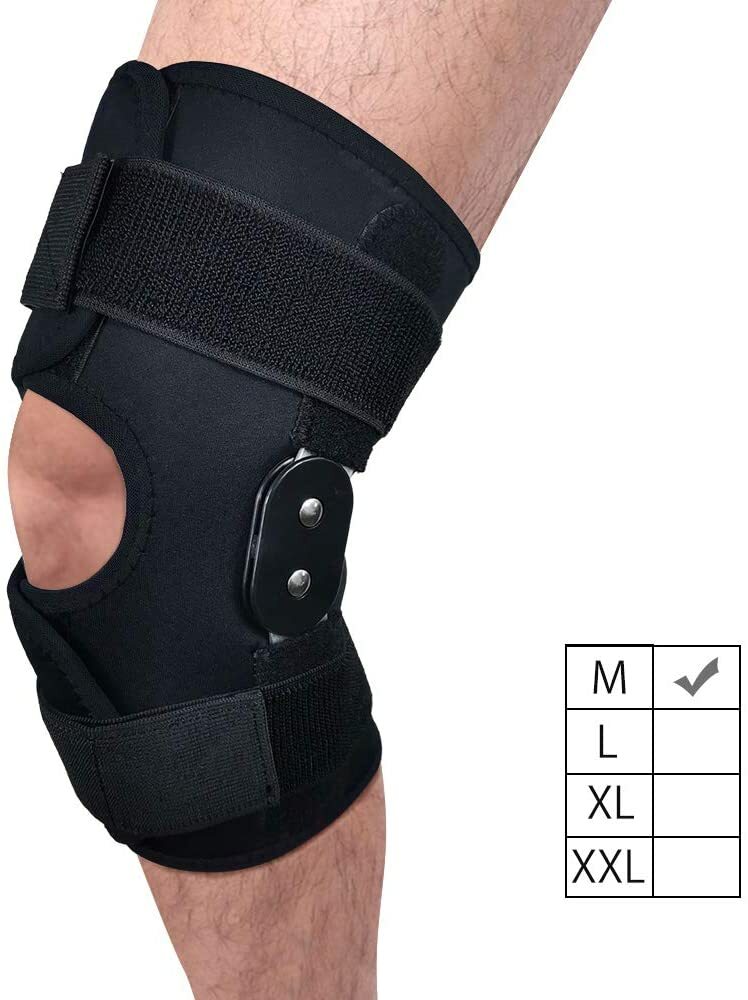 Hinged Knee Brace, 4 Sizes Available for Men and Women, Knee Support for ACL