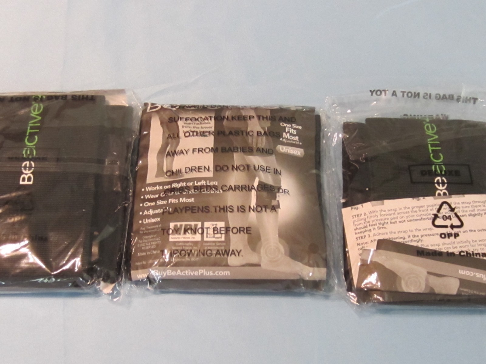 lot of 3 sealed-BeActive PLUS Acupressure Calf Brace for Sciatic Back Nerve pain
