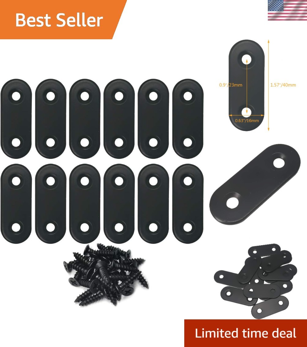 Durable Stainless Steel 16x40mm Corner Braces – 12 Pack for Easy Installation
