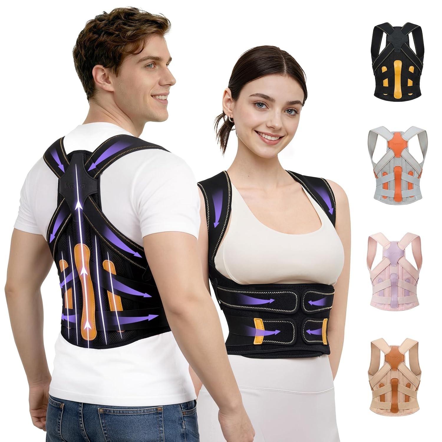 Posture Corrector for Women and Men, Full Back Brace Support, FSA&HSA Eligible,