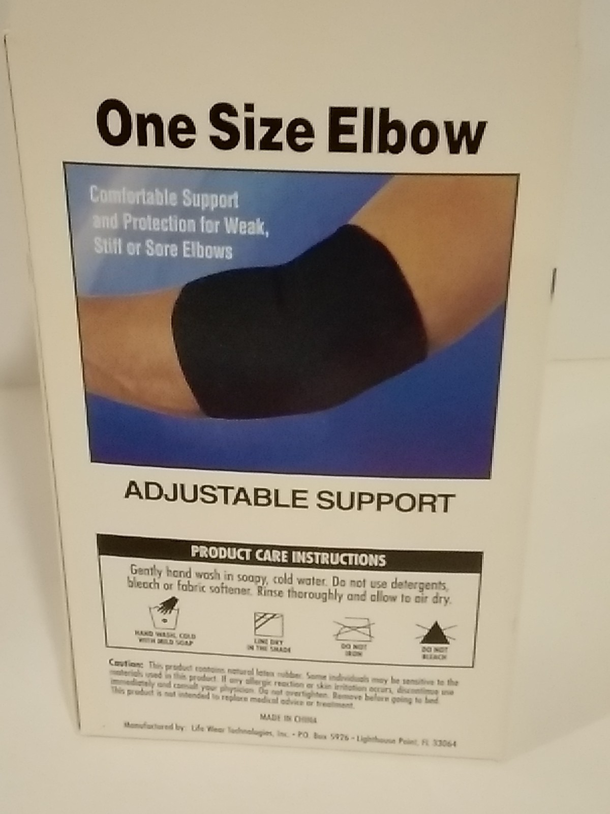 Flex Aid Elbow Adjustable Support One Size Black Support Compression Sleeve