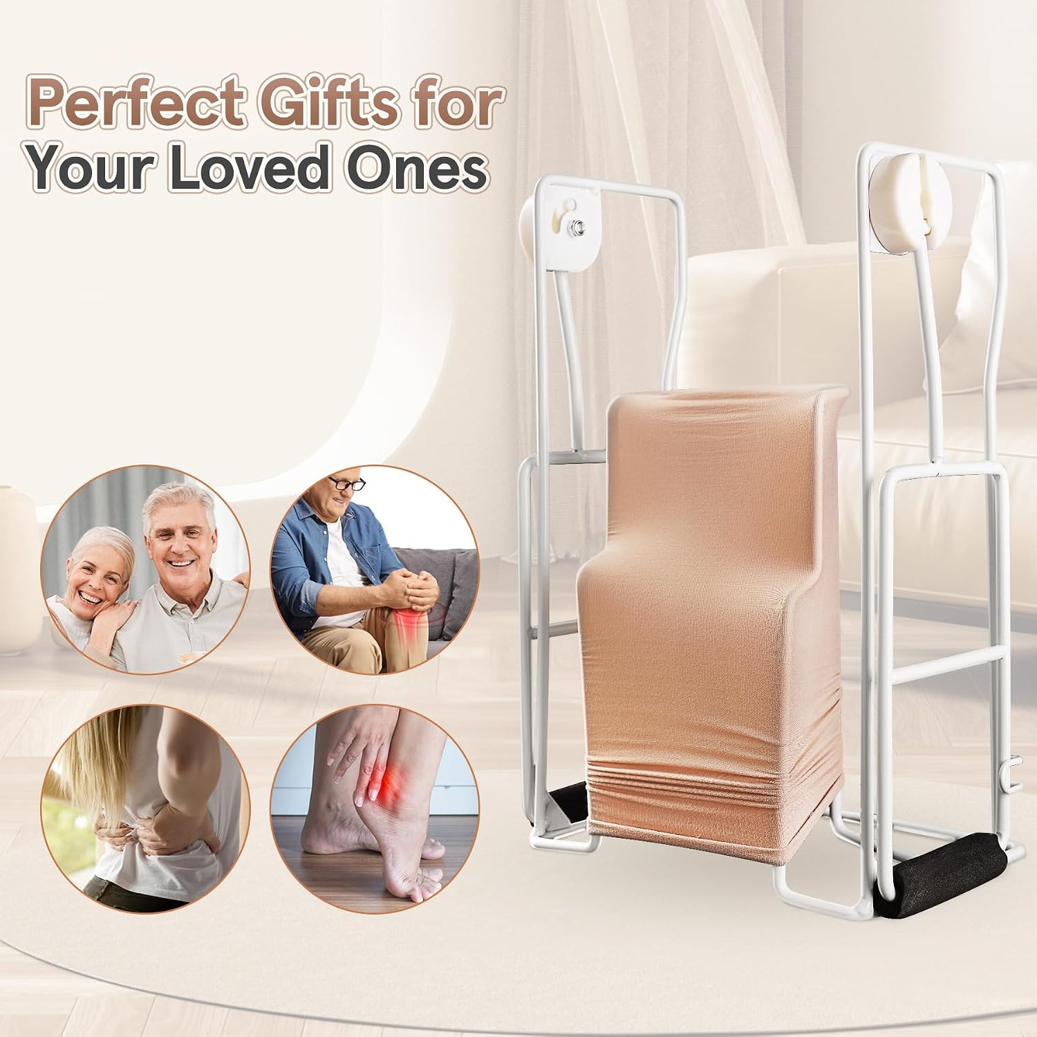 Large Compression Sock Aid Device, for People with Swollen Legs | Stocking Donne