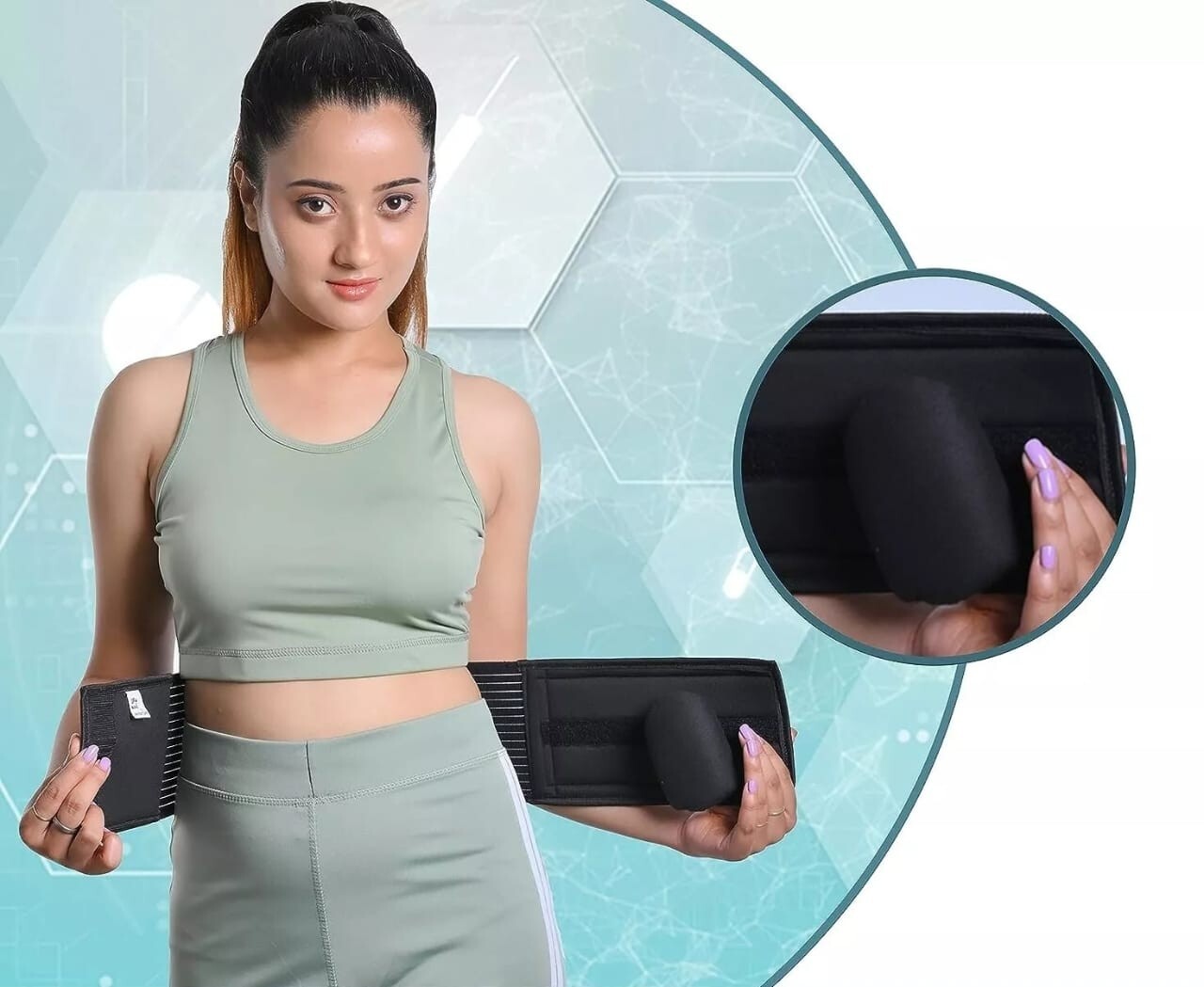 Umbilical Abdominal Supports Belt Hernia Binder Adjustable Elastic