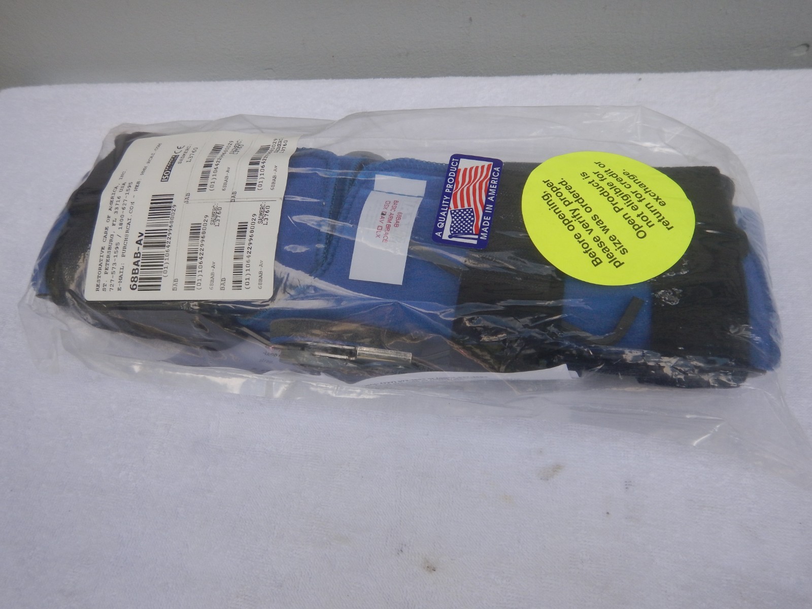 RCAI Basic Arm Brace Orthosis Part No. 68BAB-AV New in Package