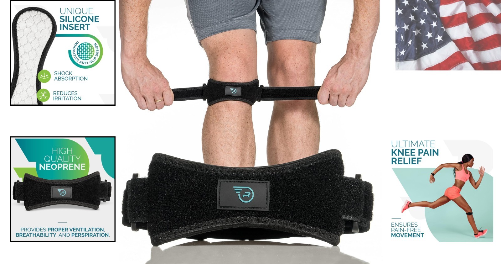 Sports Patella Strap Knee Brace Support for Arthritis, ACL, Running, Basketba…
