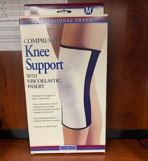Compressive Knee Support w/Viscoelastic Insert White by FLA Orthopedics