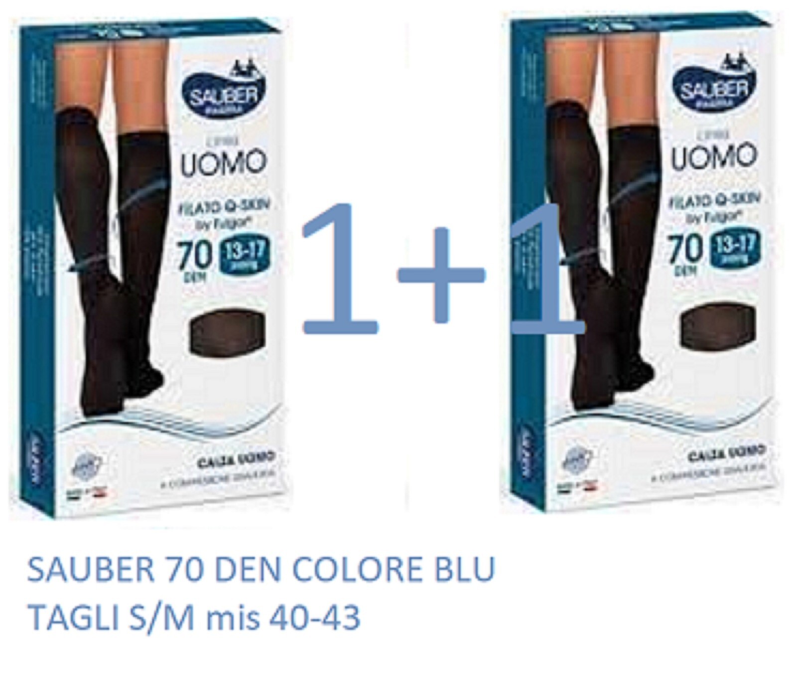 Sauber Mens 70Den 13-17mmHg Graduated Compression Sock Size L/XL Size 43-45