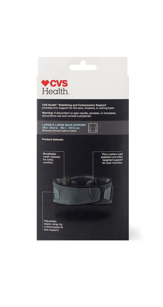 Firm Support Back Deluxe Stabilizing Support-Size LG/XL