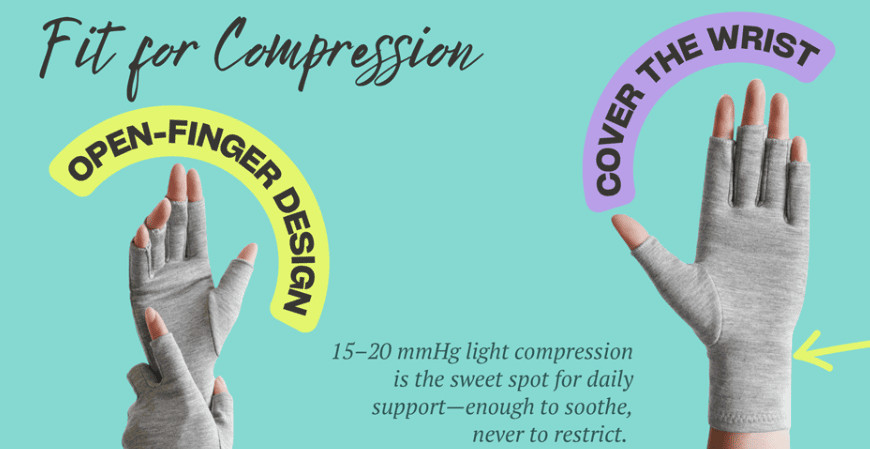 Rayon Derived from Bamboo Compression Gloves – Fingerless Arthritis & Carpal T