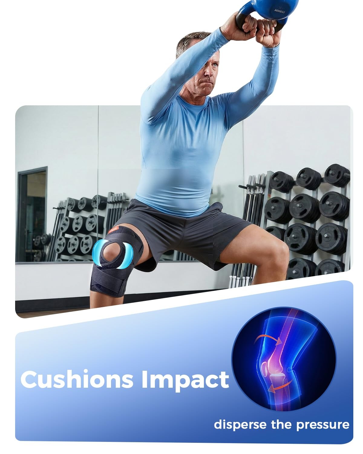 Medical Knee Brace for Women & Men,Knee Support with Side Medium, Black