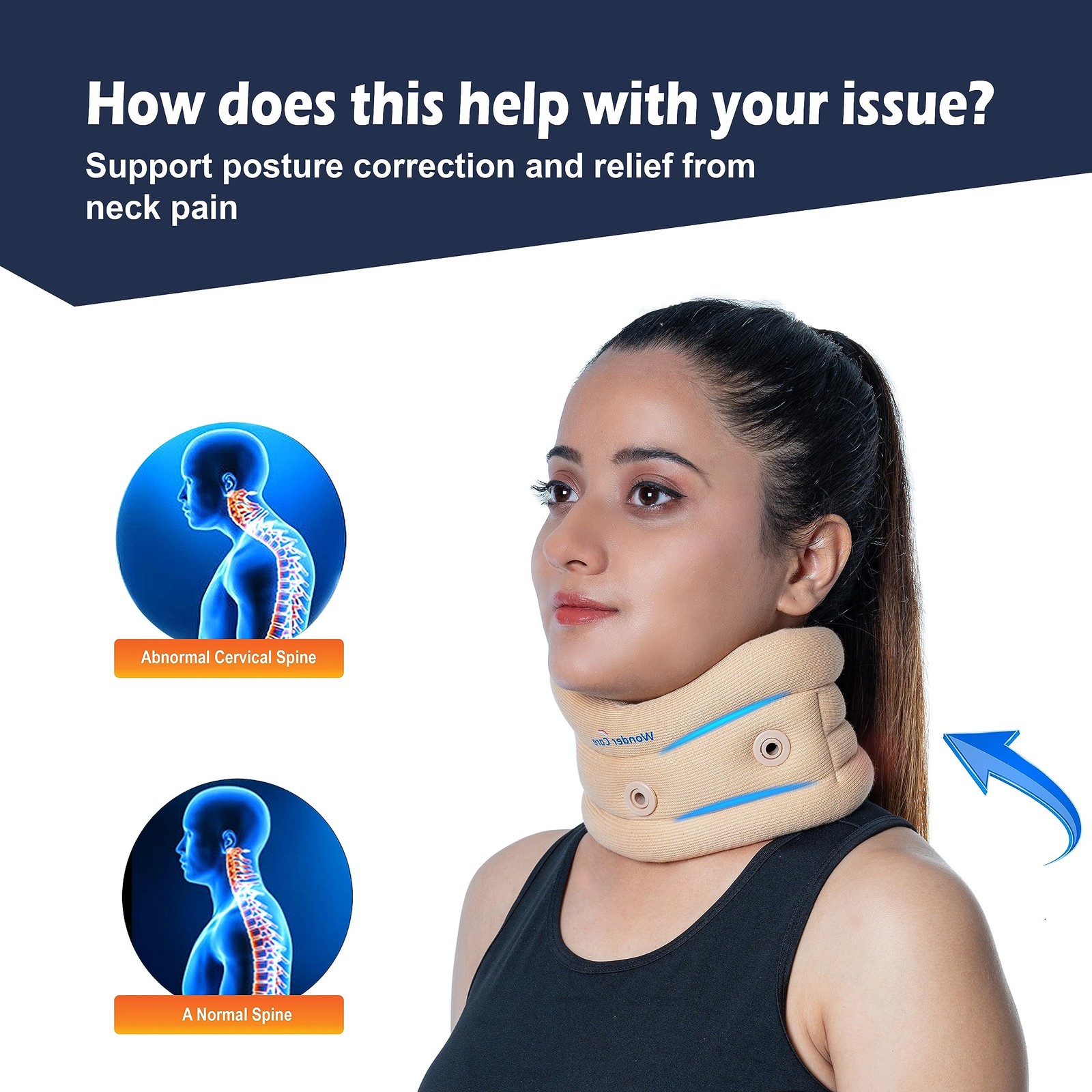 Soft Cervical Collar Adjustable Collar Neck Support Brace Neck Support Soft N…