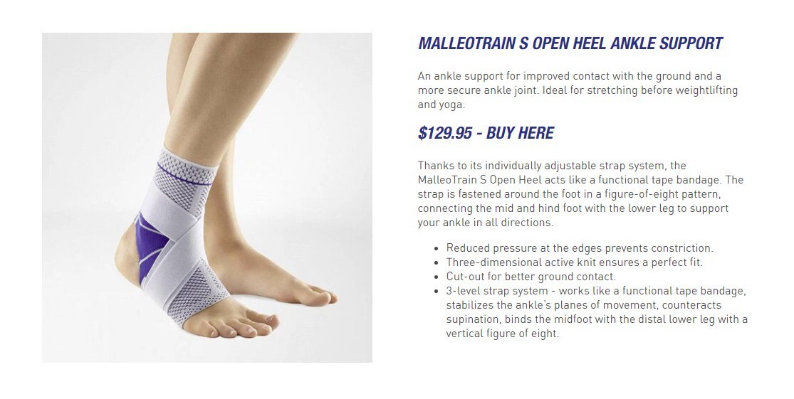 Bauerfeind Malleo Train S Open Heel Stabilise Brace Anklebone Size 5 Right