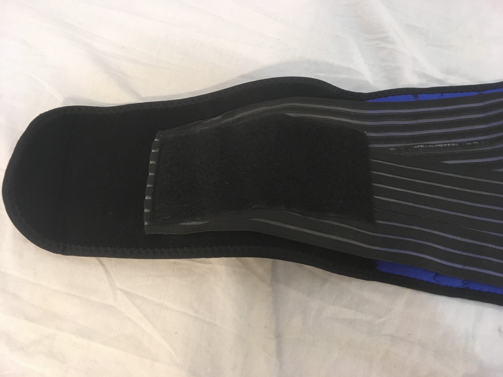 Walgreens Brand Black Large Adjustable Hook Loop Padded Back Brace Waist Belt