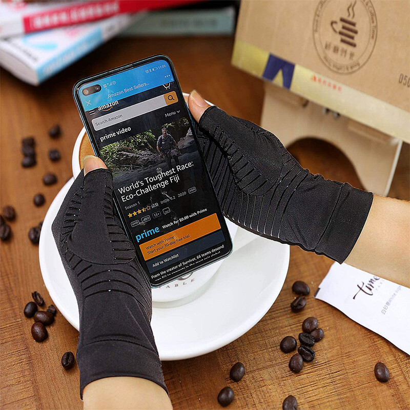 Copper Compression Arthritis Gloves Wrist Brace for Carpal Tunnel Support Wraps