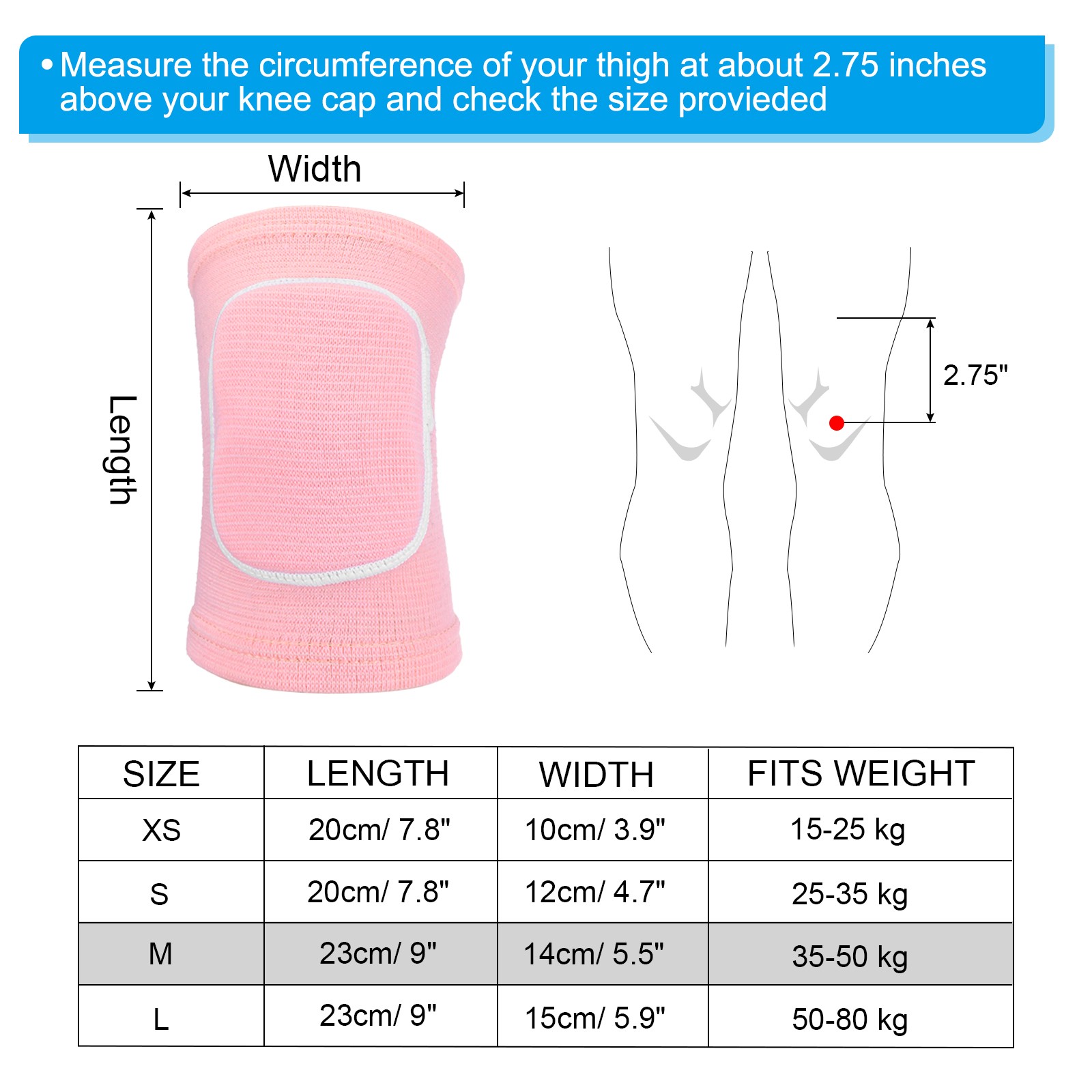 6 Pairs M Dance Knee Pads Volleyball Protective Sponge Brace Pink