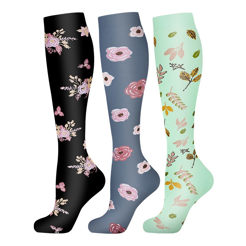 3/4/6 Pairs Compression Socks Knee High 30MmHg Medical Nursing Fitness Socks