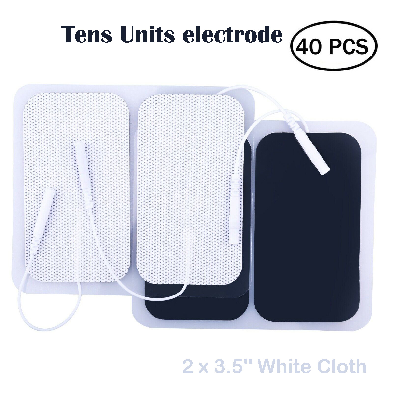 T-E-N-S Unit Replacement Pads Large Electrodes Rectangular Pads 40 Pcs 2″ x 3.5″