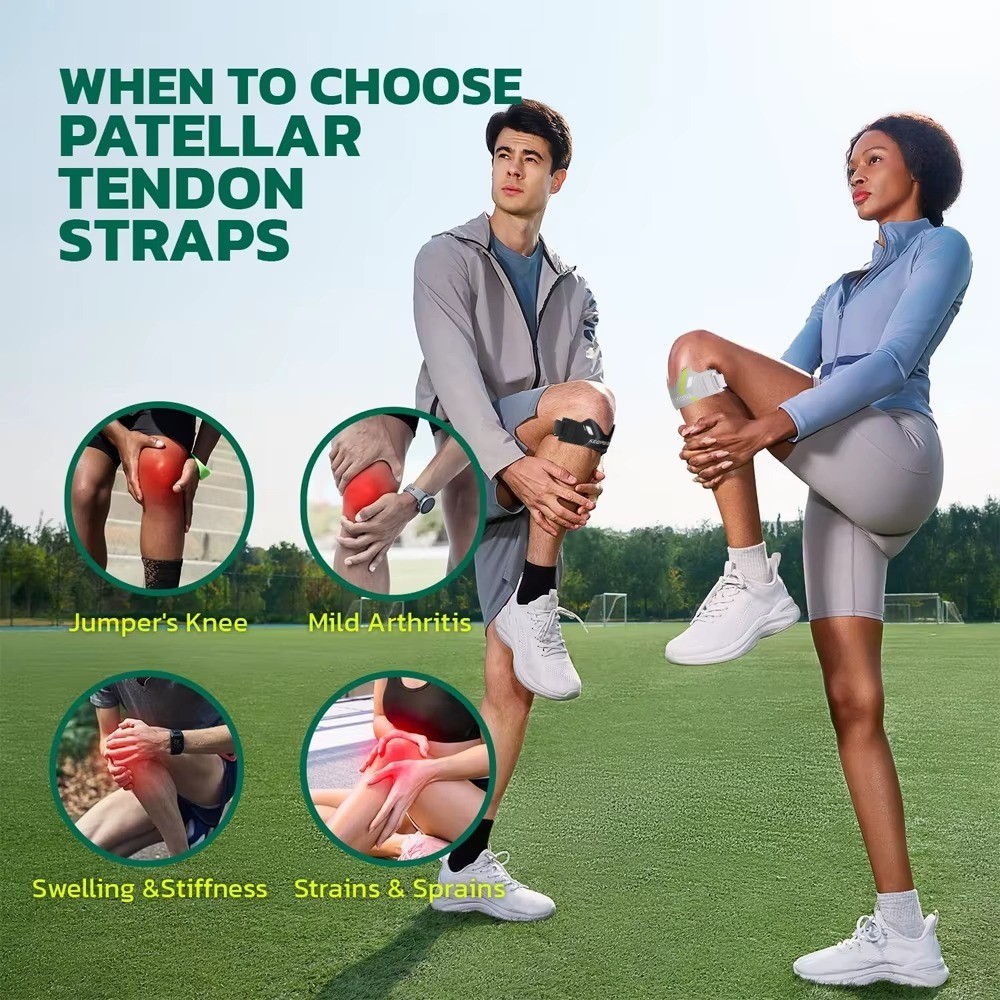 1Pc Adjustable Patella Knee Strap Pain Relief Support Brace for Sports Workout