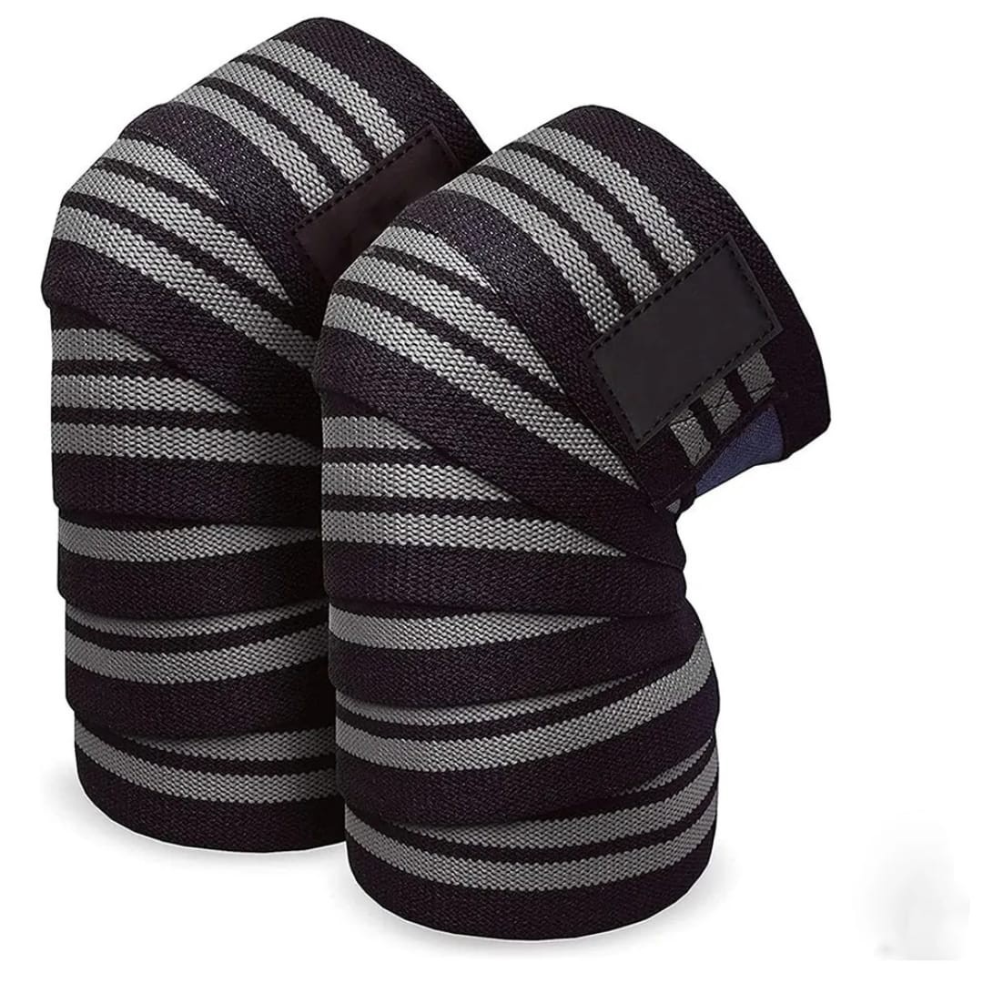 Heavy Duty Elastic Knee Wrap Support Brace for Gym, Weightlifting, Squats Power