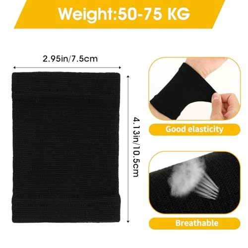 2 Pairs Wrist Compression Sleeve, Carpal Tunnel Wrist Brace Comfortable Elastic