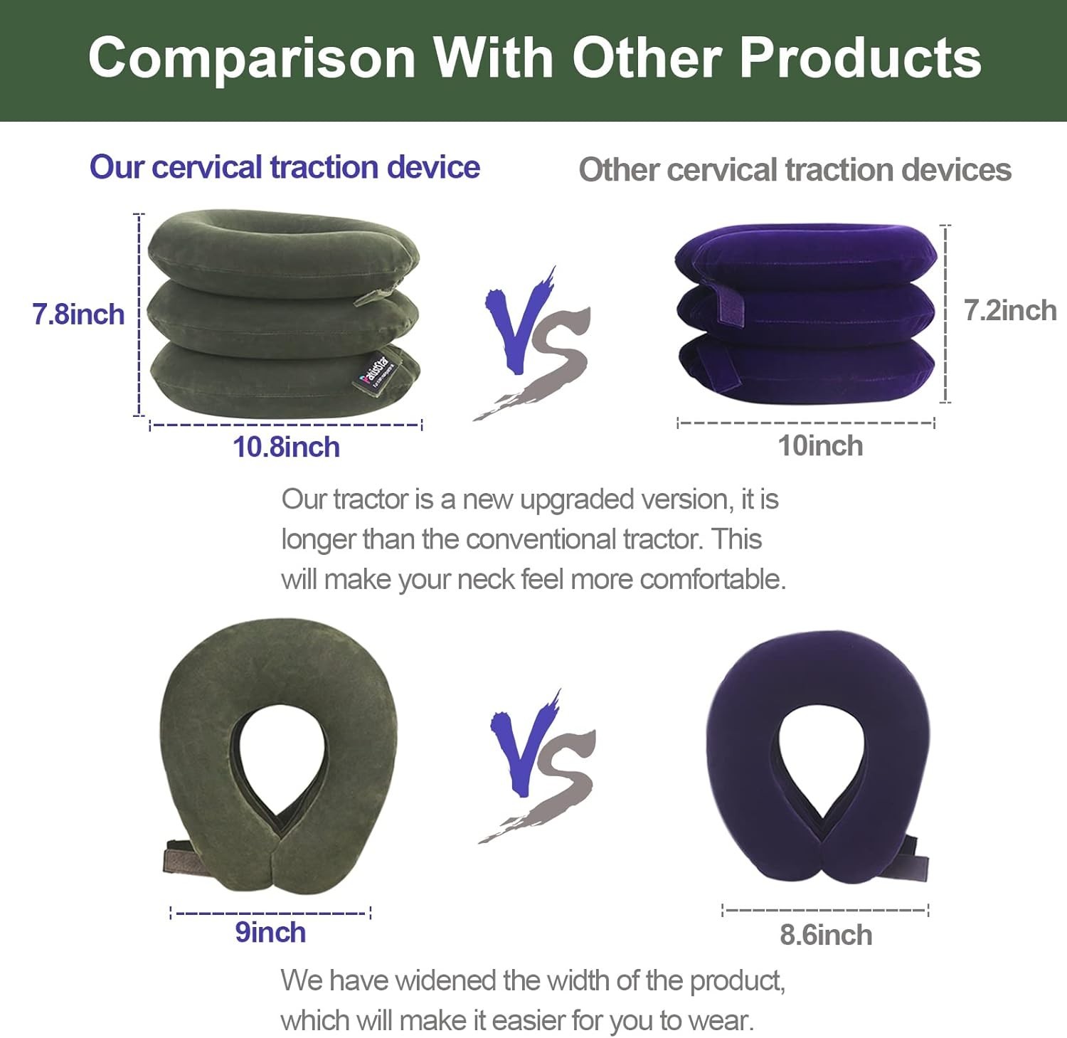 Lightweight Inflatable Cervical Device: Relief for Neck Discomfort & Stiffness