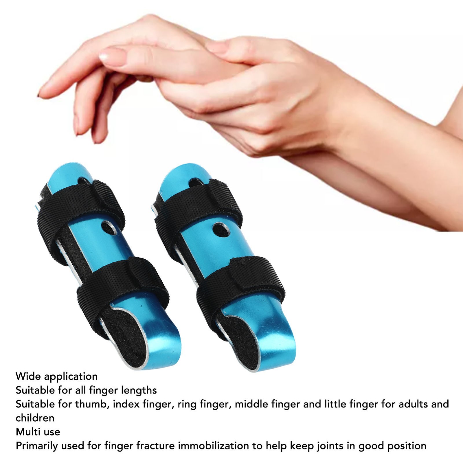 ♡ M 2Pcs Metal Finger Splint Breathable Finger Support Brace For Arthritis