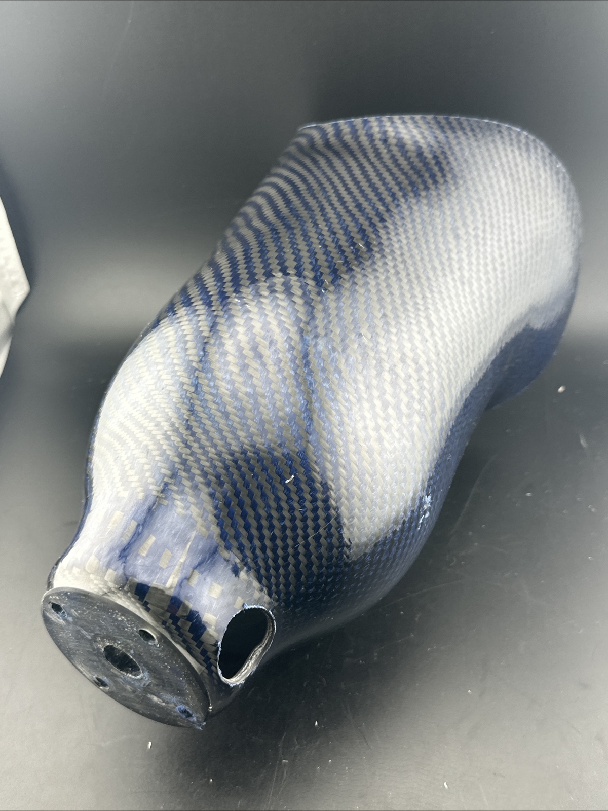 Below Knee Prosthetic Sock. Not For medical Use. Blue Carbon