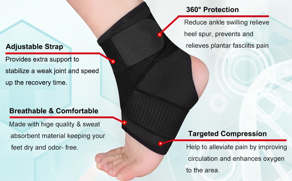Vannise Ankle Brace Breathable & Strong for Sprained Ankle XXL/ 1 PAIR