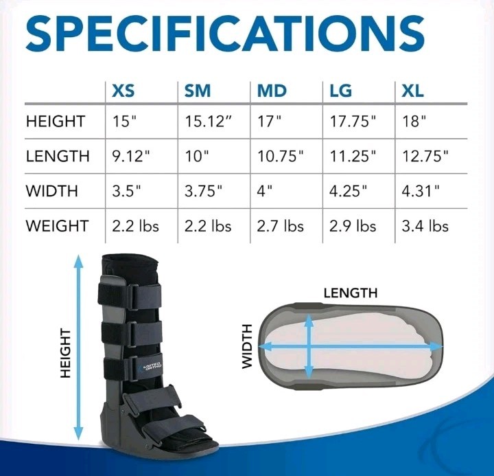 NEW United Ortho Air Cam Walker Fracture Boot, Small, Black Model No. USA14003