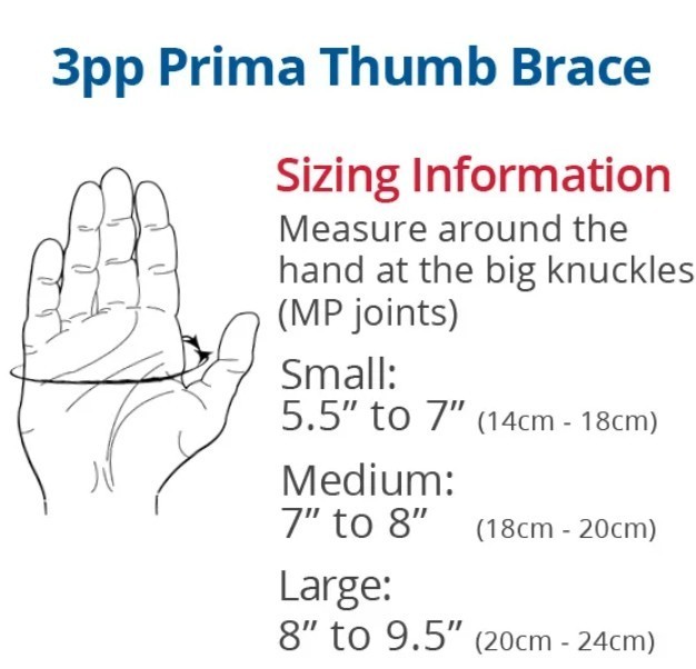 3pp PRIMA Thumb Brace Fully Adjustable