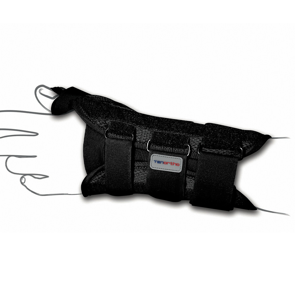 Tenortho Drypol II Left Fence Wristband with Thumb Grip Black