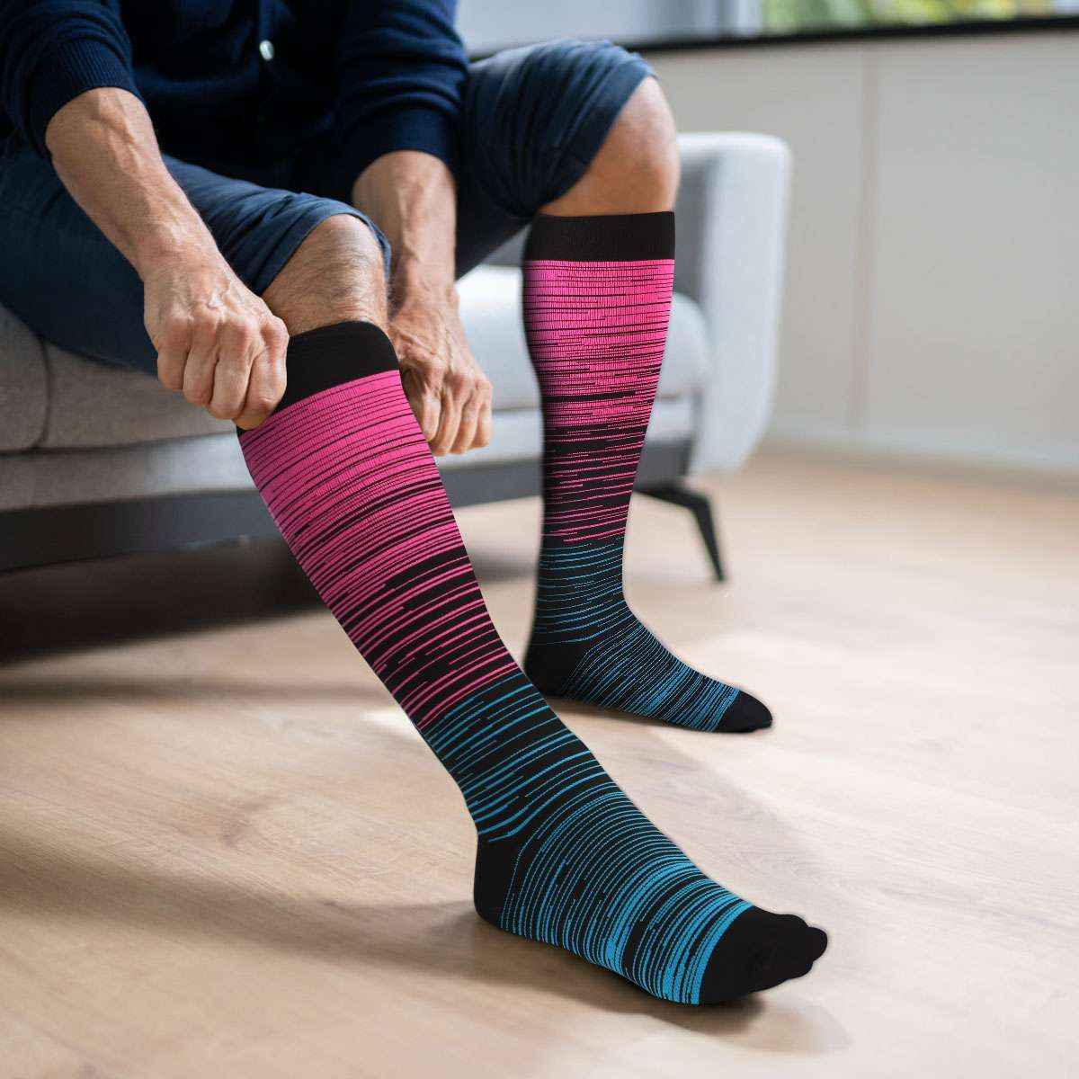 Men Women Plus Size Compression Socks 20‑30mmHg Support Stockings XL‑4XL