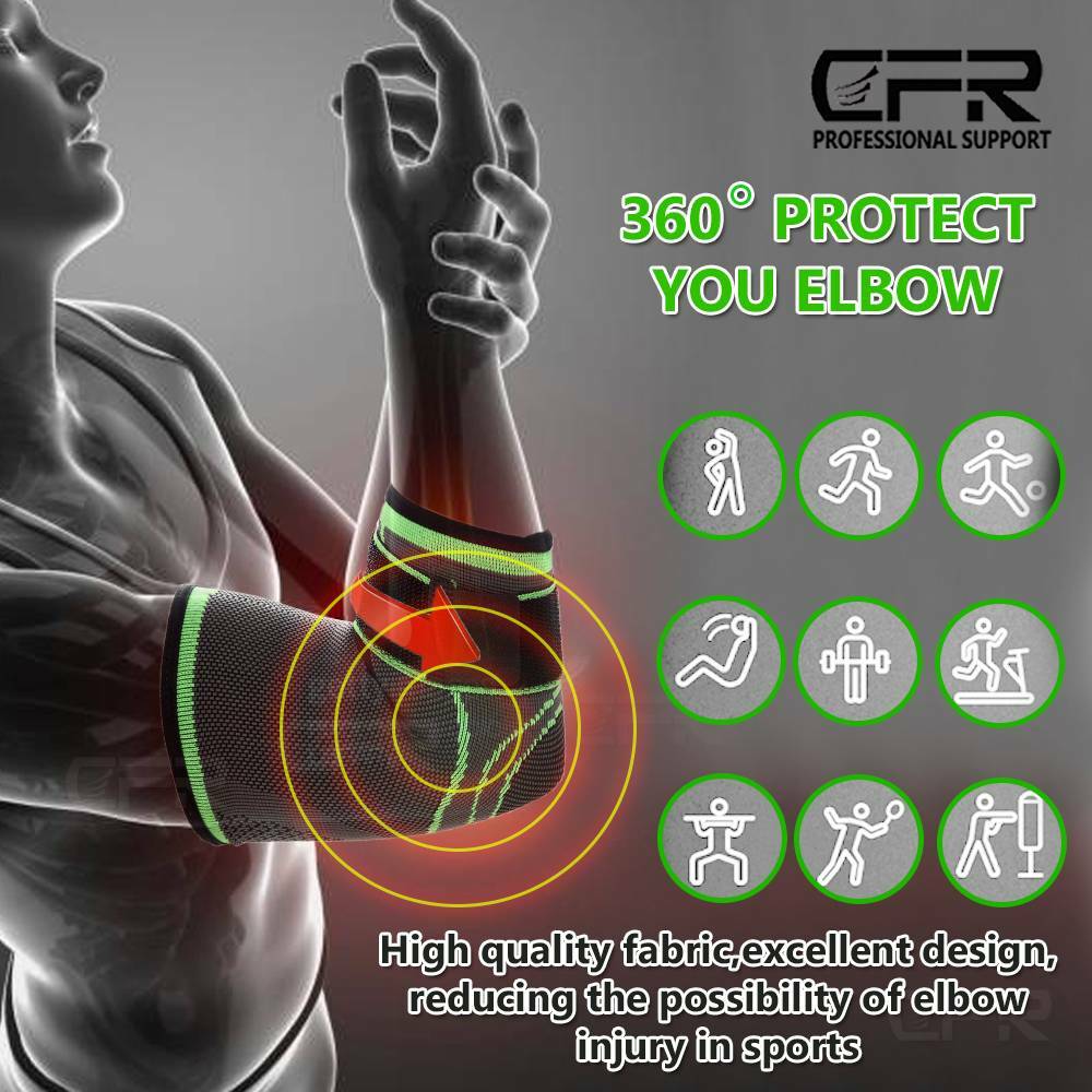 Elbow Brace Compression Sleeve Support Tendonitis Tennis Arm Arthritis Wrap CFR