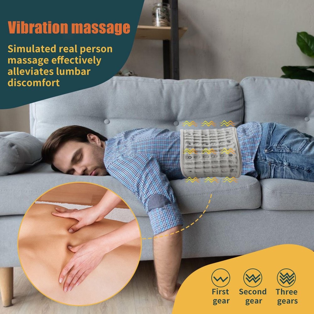 Lumbar Support Decompression Pain Spinal Air Traction Back Belt Heat Inflatable