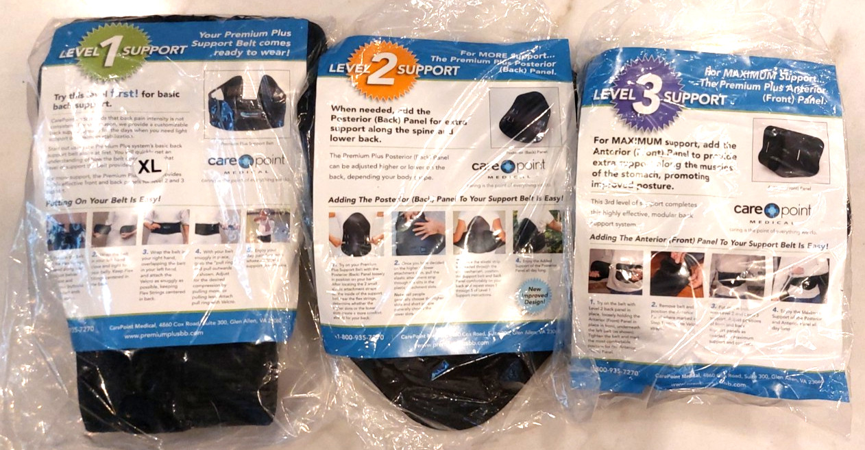 Back Brace Support Belt with Stomach and Back Support Panels Size XL, Adjustable