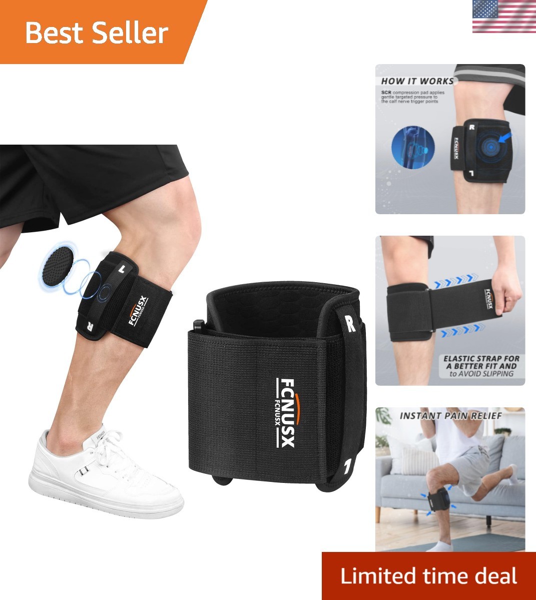 Adjustable Sciatica Pain Relief Brace for Instant Comfort & Mobility – One Size