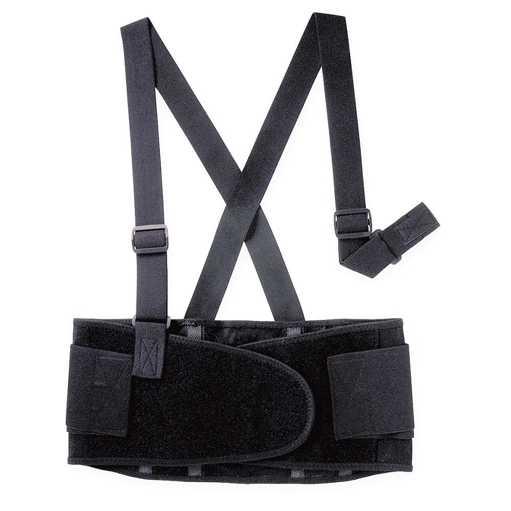 CONDOR 3RVA7 Back Support w/Stay,Black,Polyester,XL 3RVA7