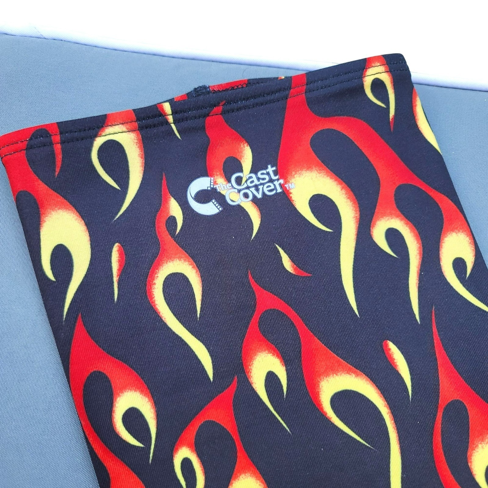 Youth Cast Cover for Arms Flame Colorful Black Red Yellow Pattern Large SM120