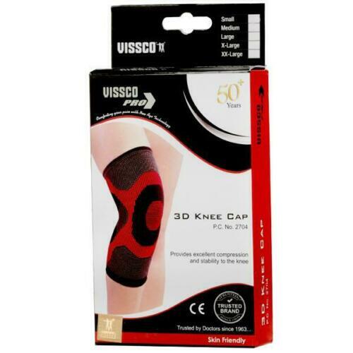 BRAND NEW VISSCO Pro 3D Knee Cap M/L/XL/XXL. 2704 Stretchable – FREE SHIPPING!!