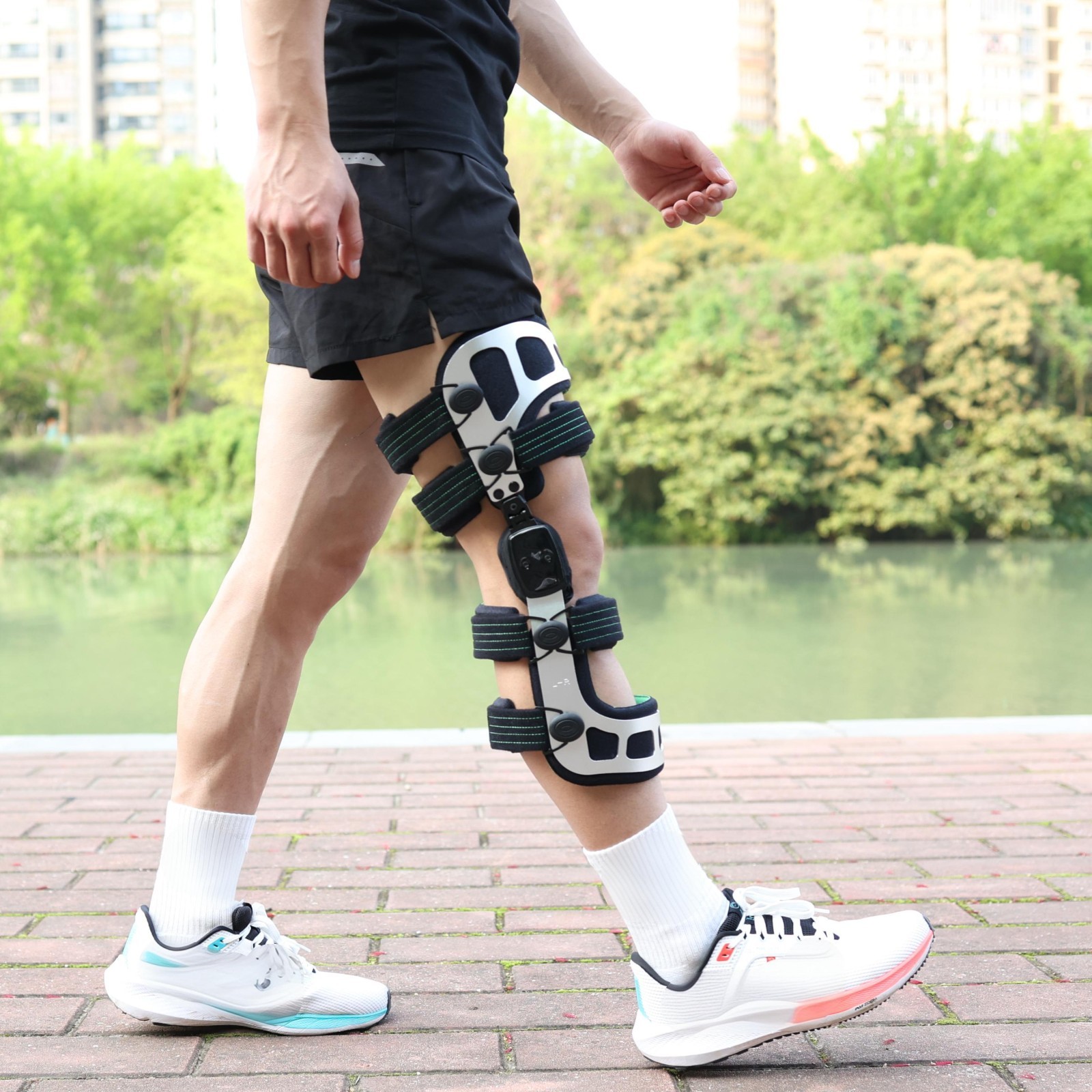  Double Upright OA Unloader Knee Brace,For Bone on Bone Arthritis Support