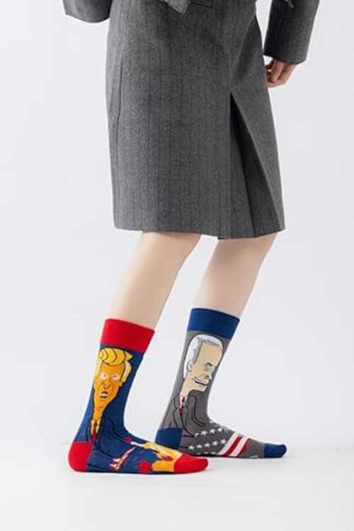 Funny Novelty Socks Unisex Unique Asymmetric Left & Right Designs Pattern