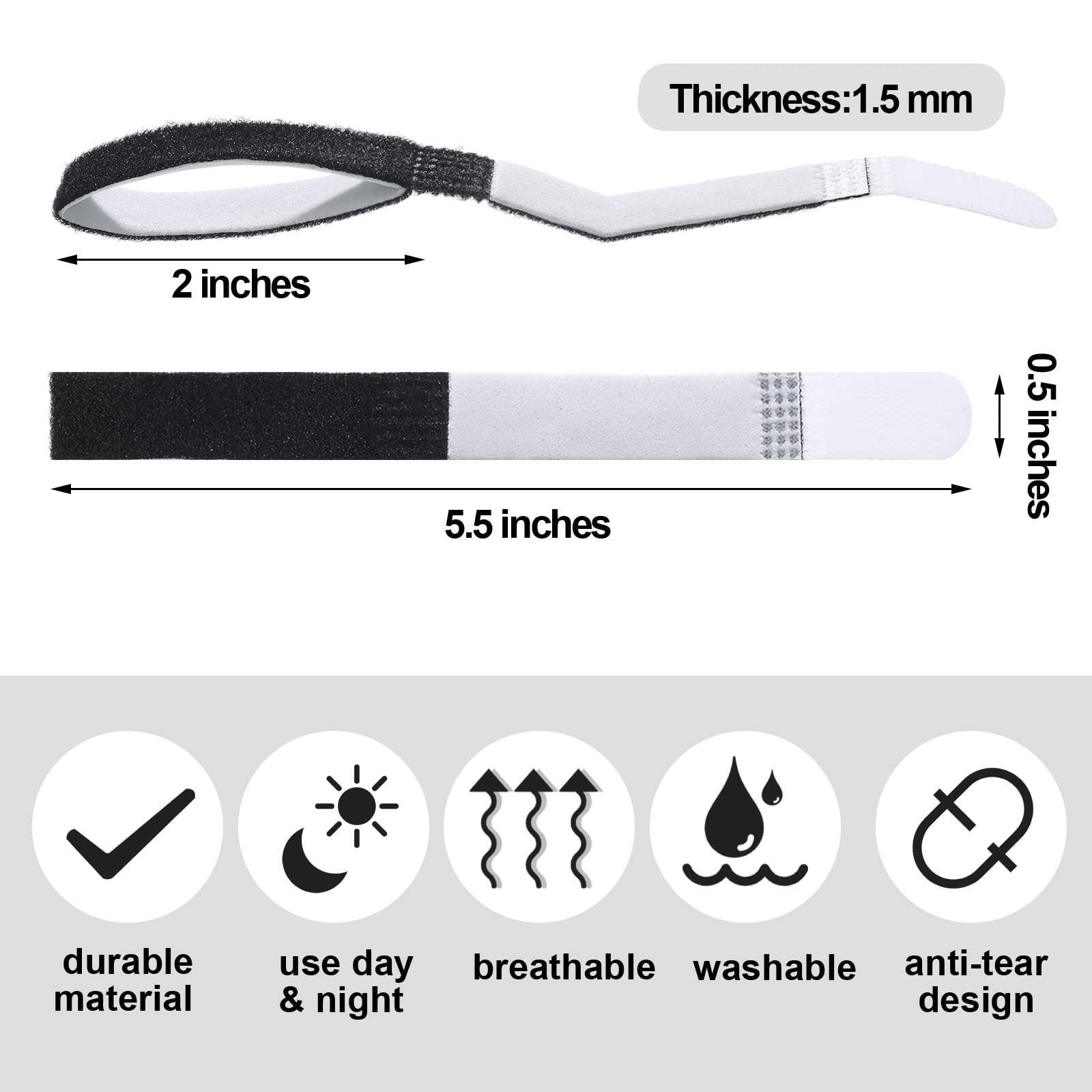 10 Pack Buddy Tape Finger Straps Buddy Finger Straps No Slip Hook and Loop Sp…