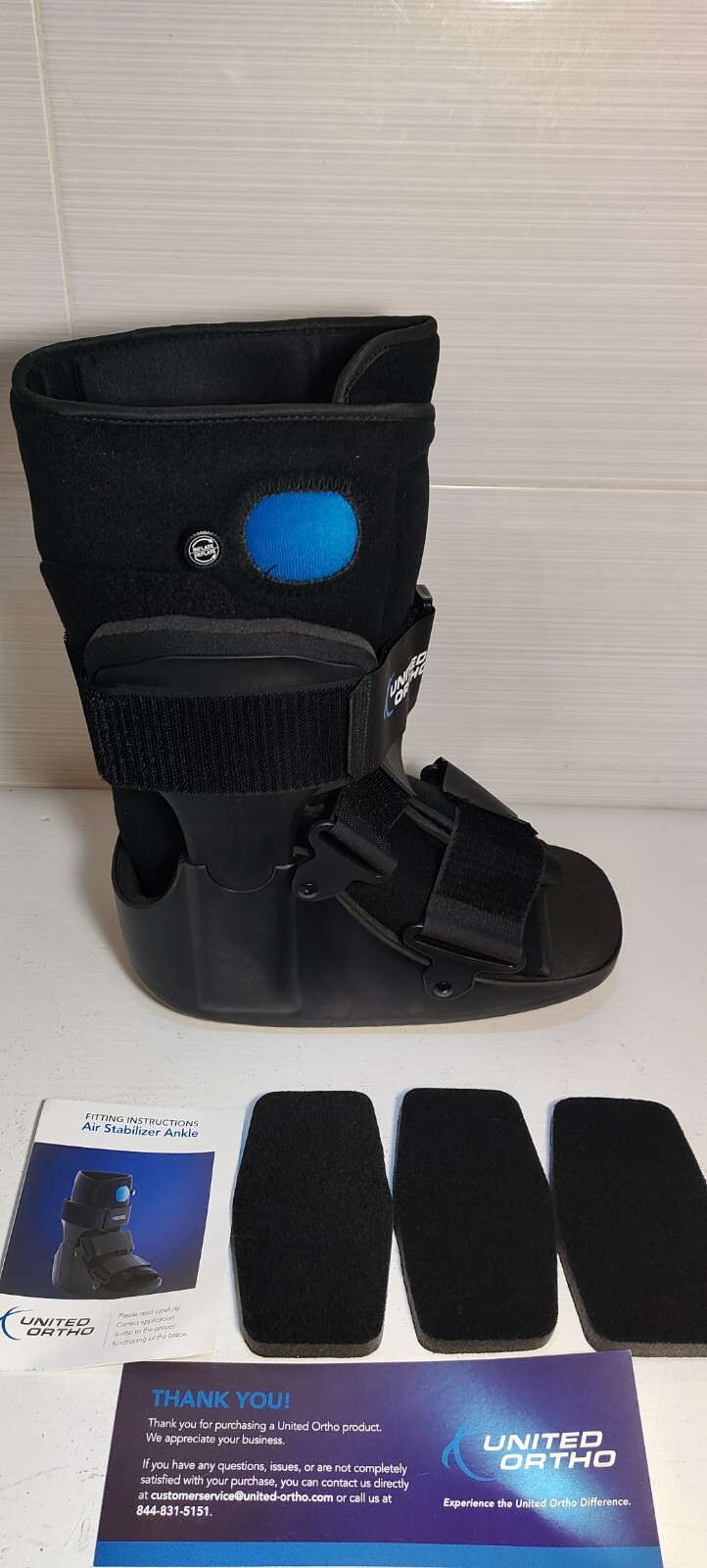 NEW United Ortho Air Stabilizer Ankle Boot Black S/M