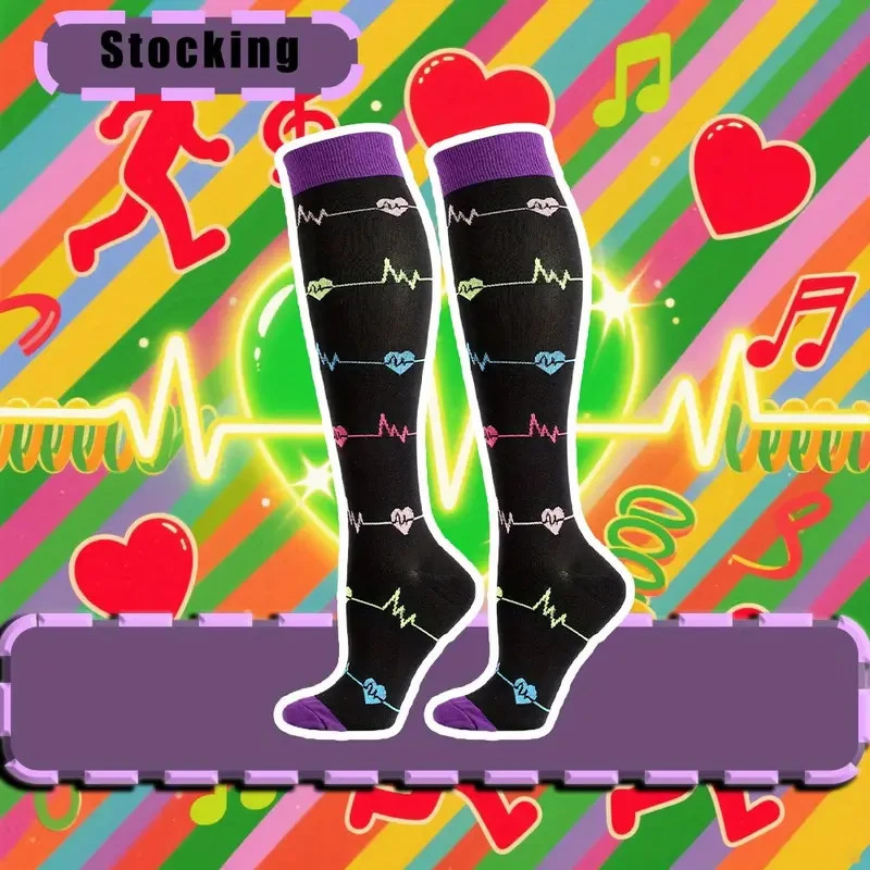 6 pairs Women’s Exercise Compression Socks Support Running Cycling Yoga Foot S/M