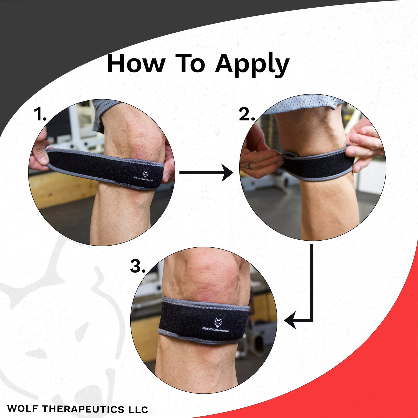 Dr. Wolf Knee Strap for Patellar Tendon Support – Pain Relief Band for Jumper…