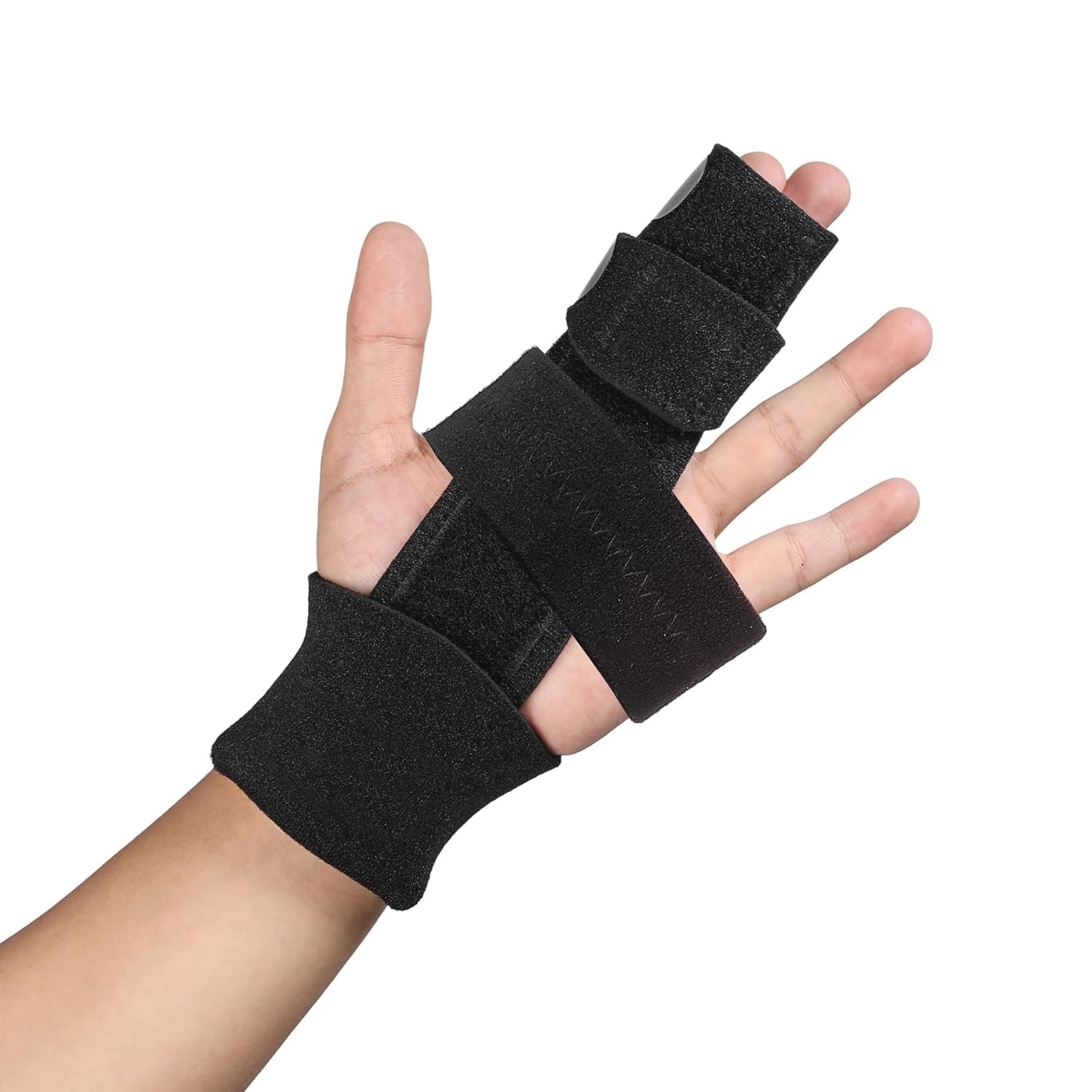 2 Finger Splint, Adjustable Brace, Metal Support for Broken S/M