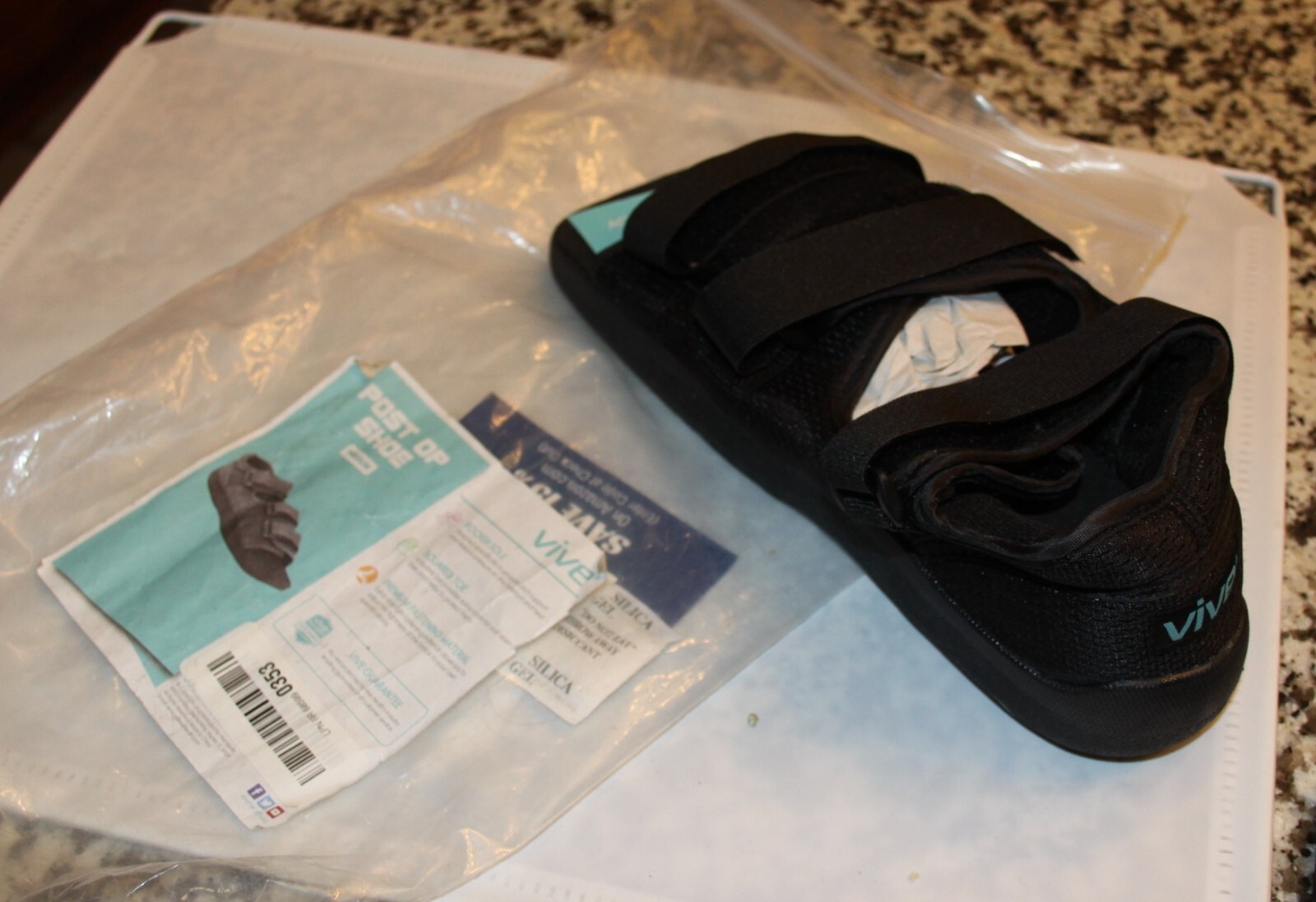 Vive Post Op Shoe -Lightweight Medical Walking shoe with Adjustable Strap Medium